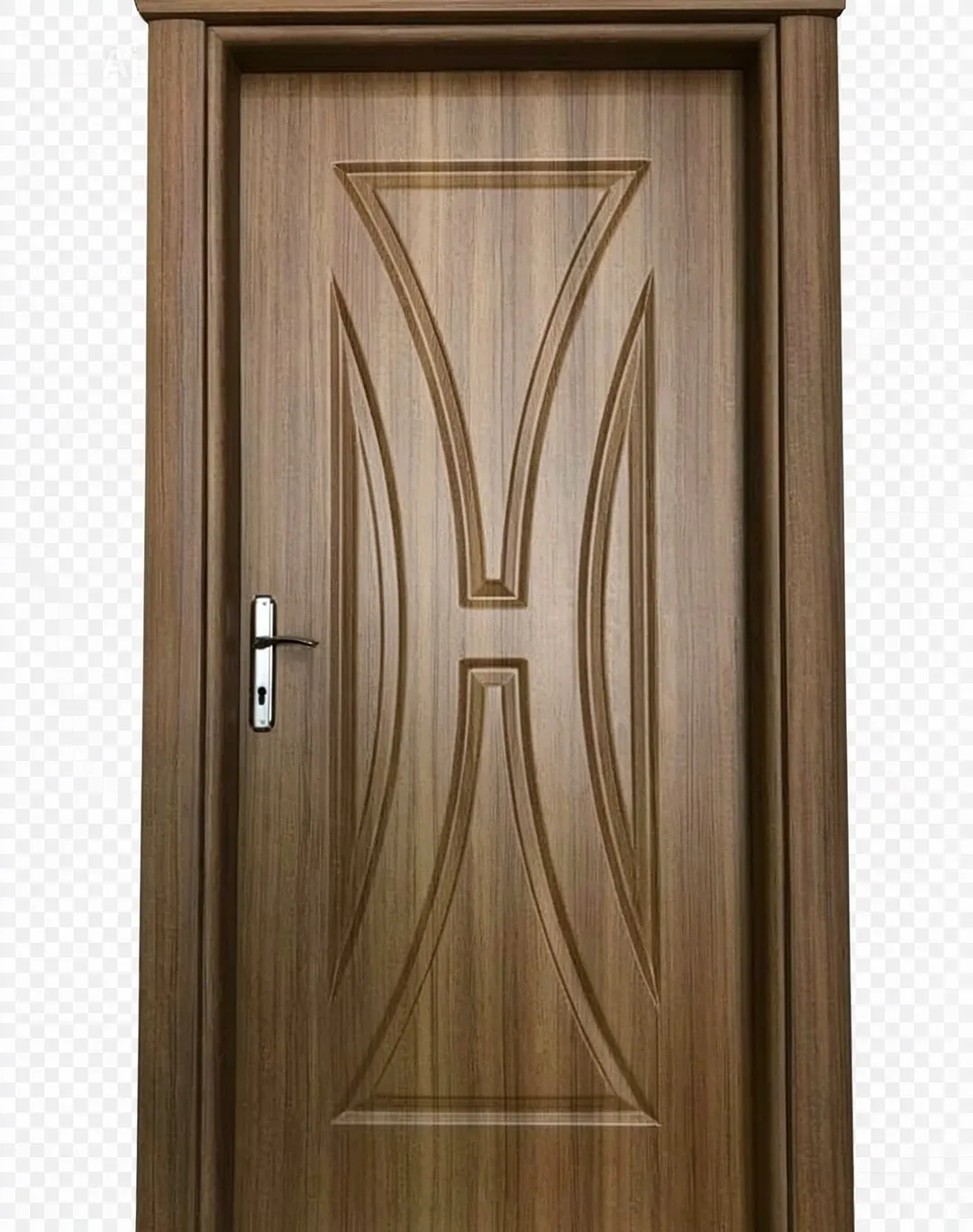 Flush Interior Solid Wood Door - Smooth Modern Design for Bedrooms & Offices