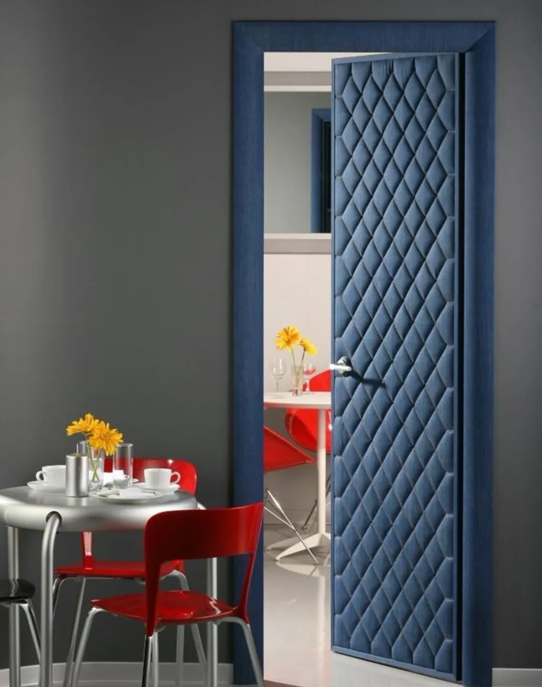 Flush Interior Solid Wood Door - Smooth Modern Design for Bedrooms & Offices
